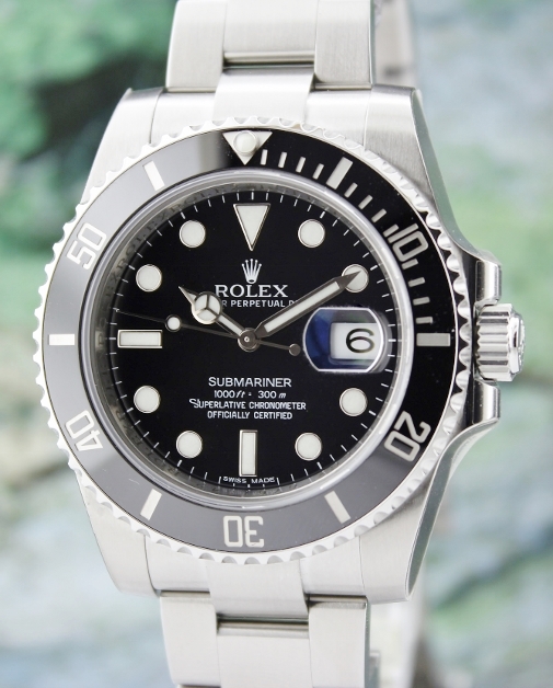 (image for) LIKE NEW UNPOLISHED ROLEX MEN SIZE CERAMIC OYSTER PERPETUAL DATE / SUBMARINER 116610LN